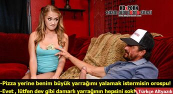 Sarışın Sex Makinesi Pizzacının Yarrağına Dayanamıyor Veriyor