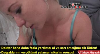 Kısa saçlı sarışın doktora vurduruyor